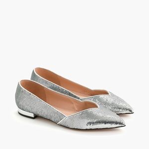 J. Crew Women's‎ Gwen Flats with Glittery Sequins